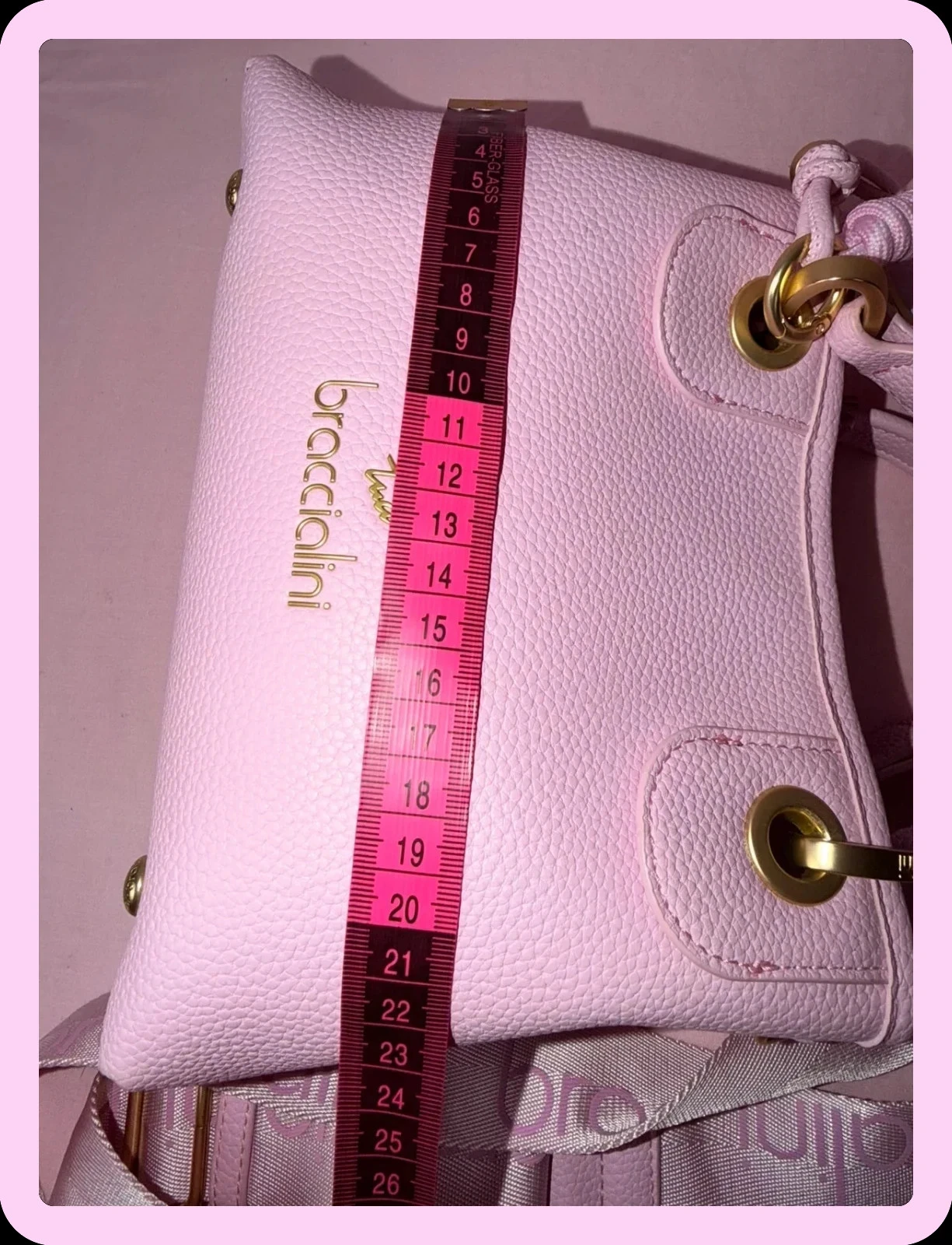 Bolsa feminina Braccialini rosa nunca usada – photo 12